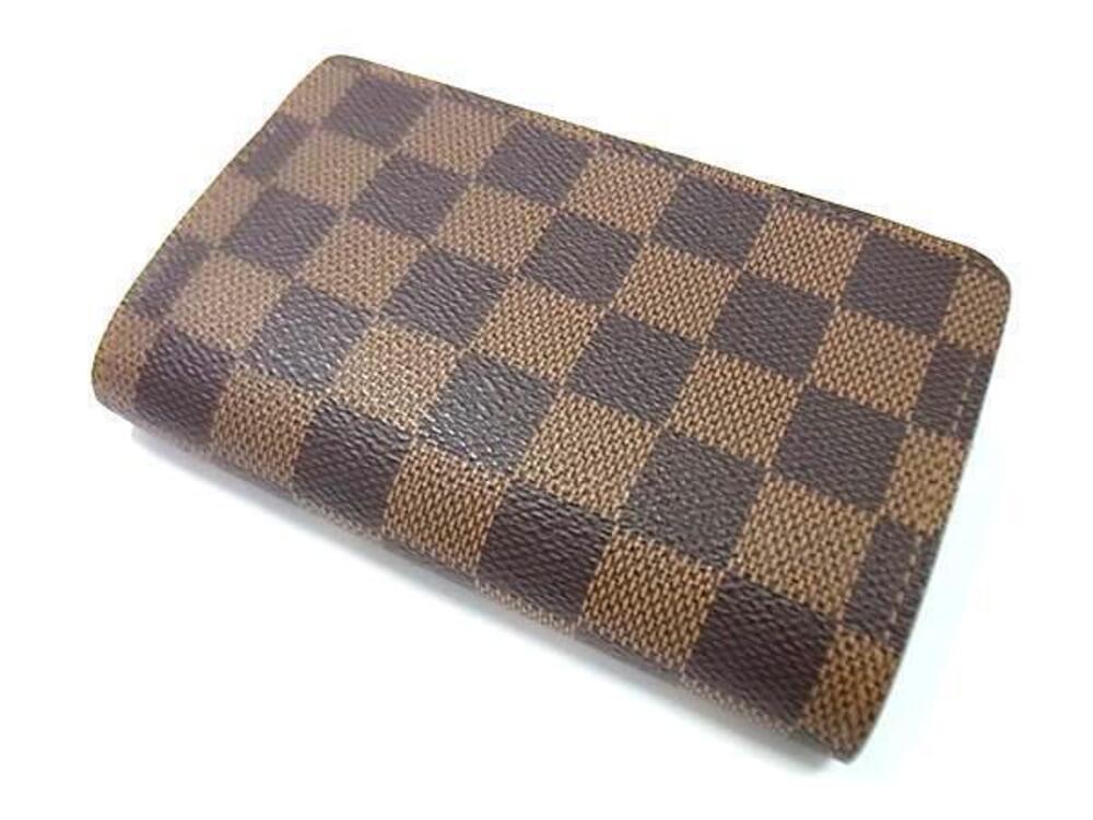 Louis Vuitton Brown Clasp Portefeuille Damier Bi Viennois fold Wallet Brown